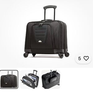 Samsonite mobile office Black Rolling Laptop Bag. New!
